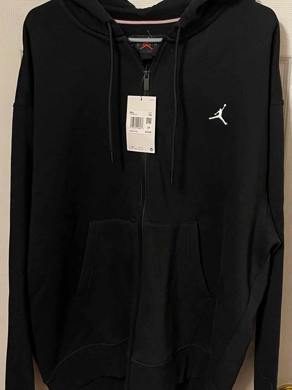 Jordan Black Full-Zip Hoodie with White Jumpman